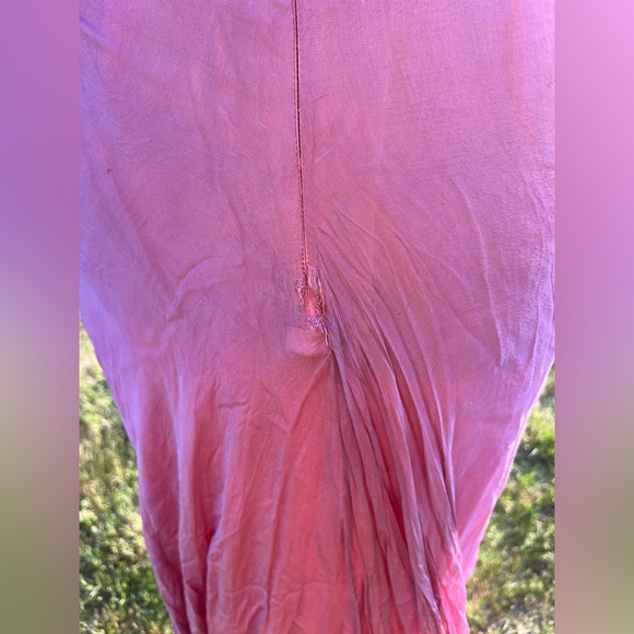 Vintage silk goddess dress coral - Picture 14 of 15